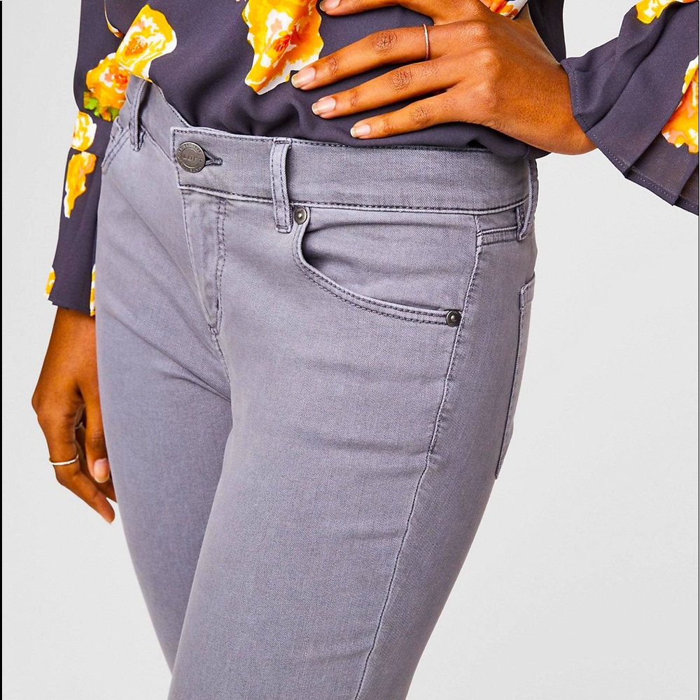 Loft Gray Skinny Crop Jeans